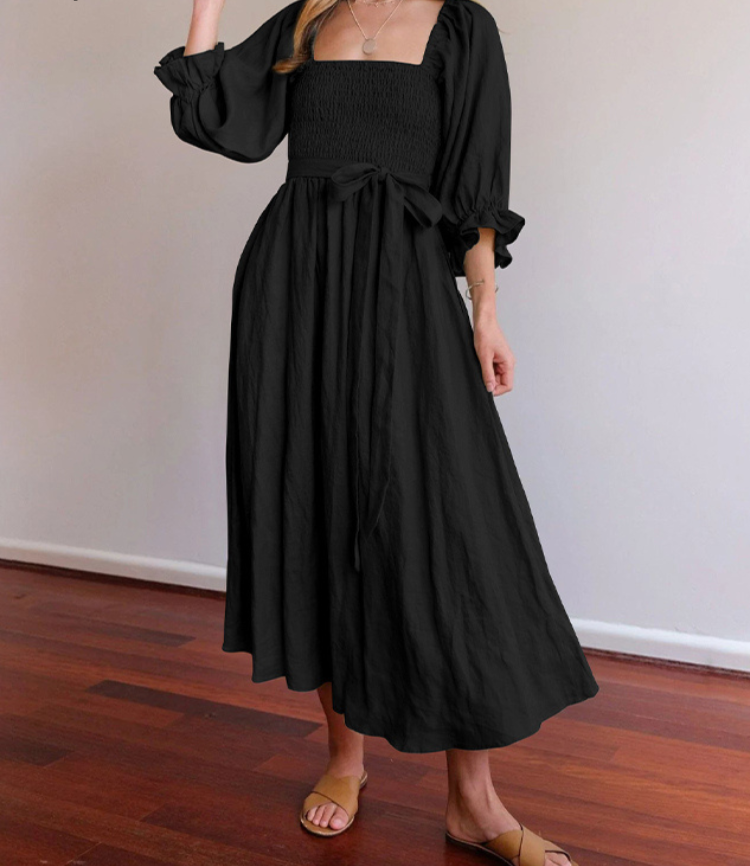 Sylis | French Dress with Flare Sleeves