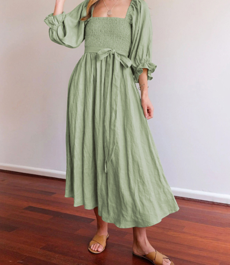 Sylis | French Dress with Flare Sleeves