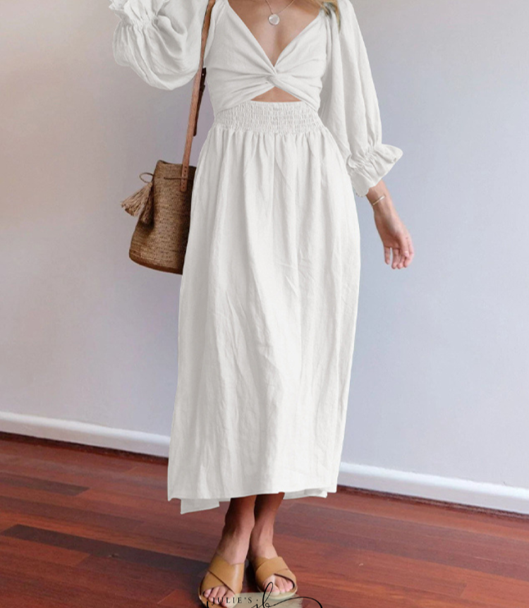 Sylis | French Dress with Flare Sleeves