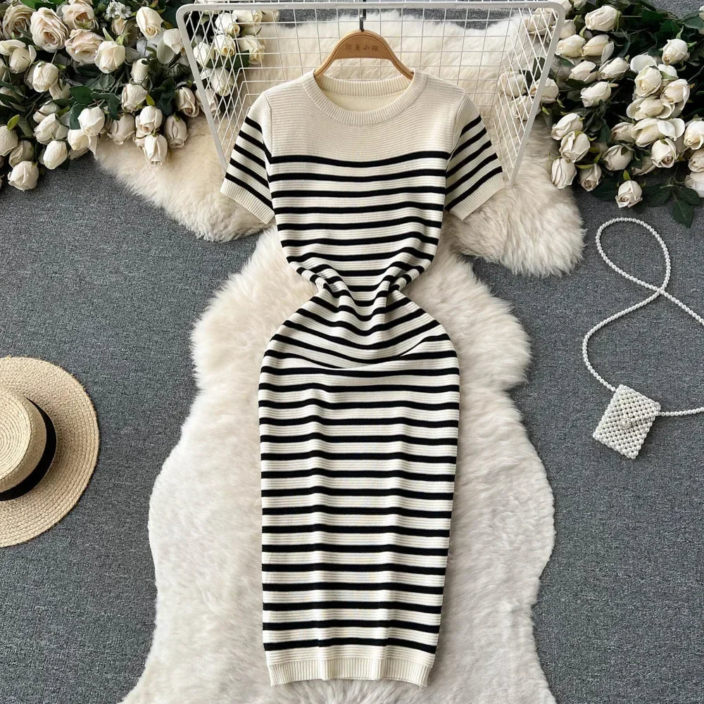 Sylis | Knitted Striped Beach Dress