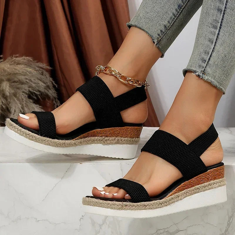 Syllis | Comfortable Knitted Wedge Sandals for Women