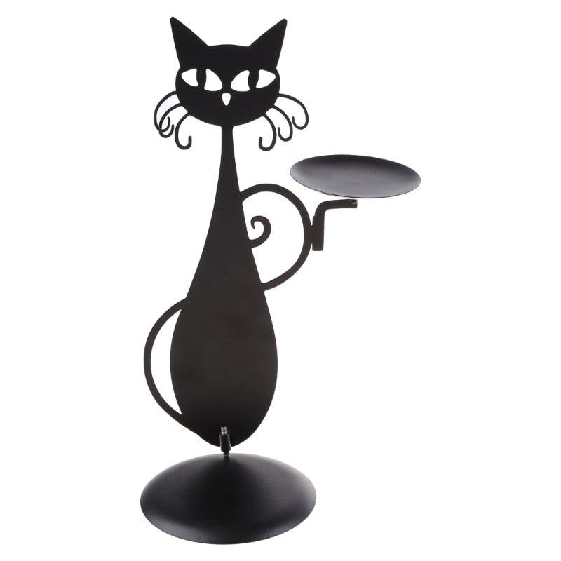 Black Cat Candle Holder | Add a touch of mystique to your interior