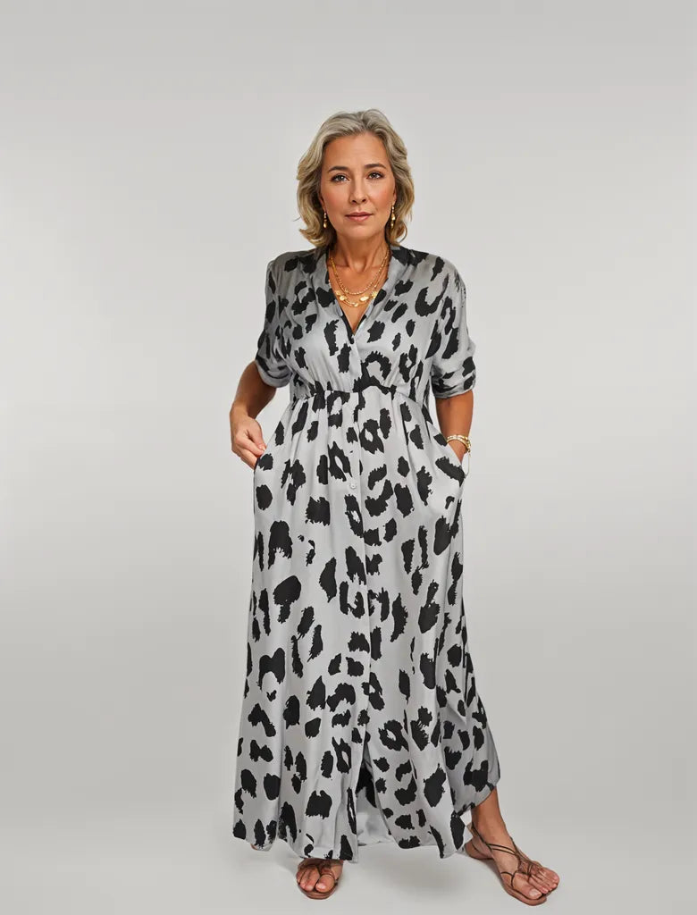 Sylis | Dress with Leopard Print