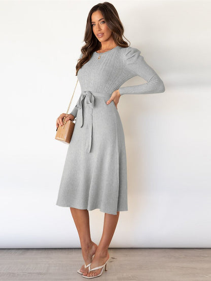 Sylis midi knitted with round neck