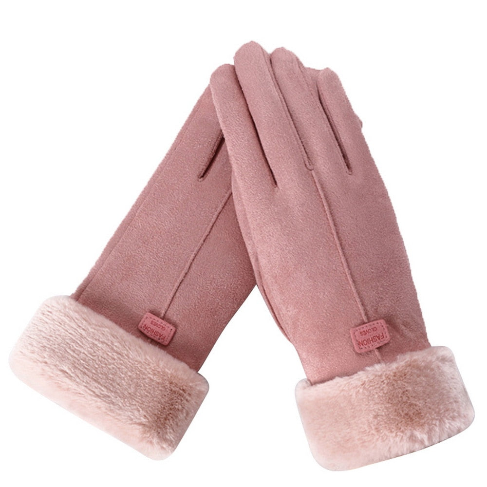 Sylis | Stylish & Warm Furry Winter Gloves for Women