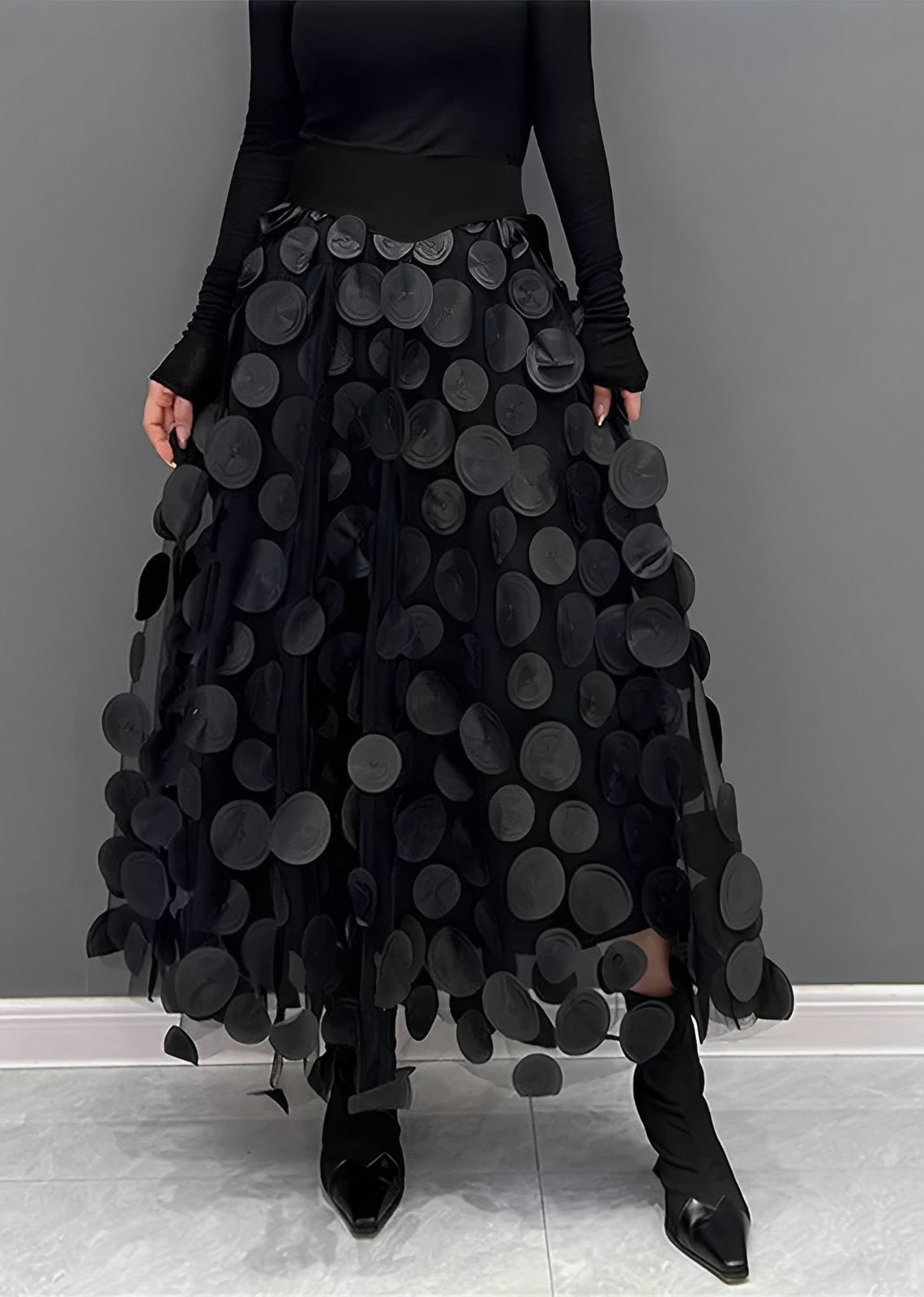 Sylis | Black Polka Dot Skirt