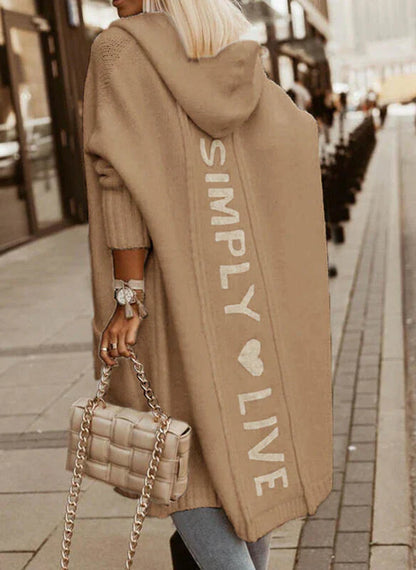 Sylis | Long cardigan with hood
