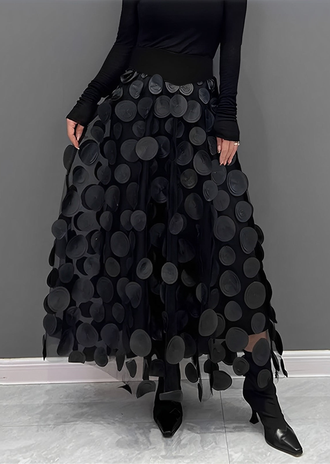 Sylis | Black Polka Dot Skirt