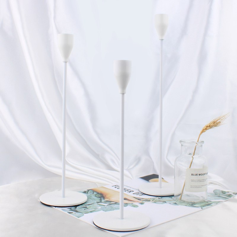 3-piece set metal candle holder