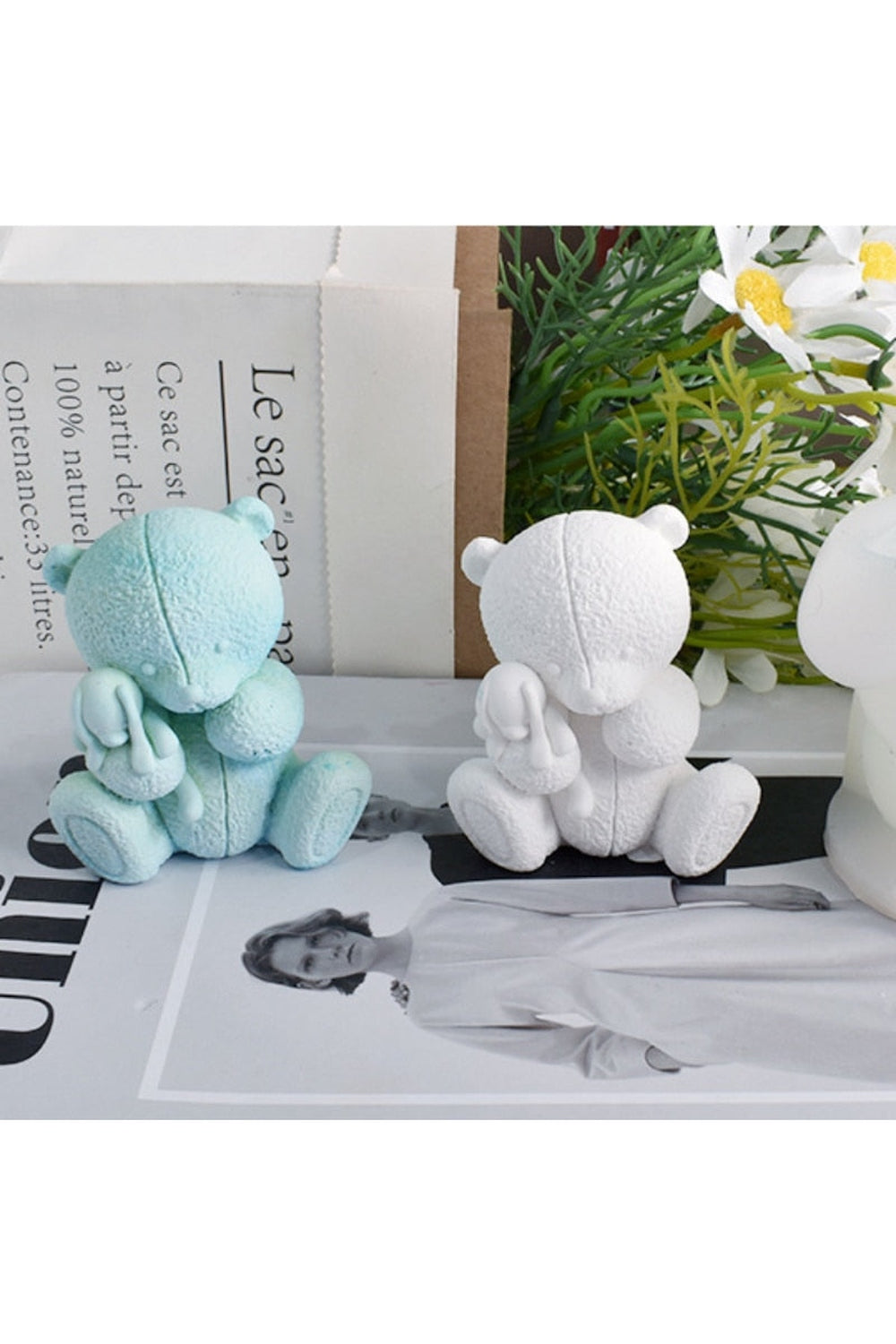 Bear-shaped candle mold