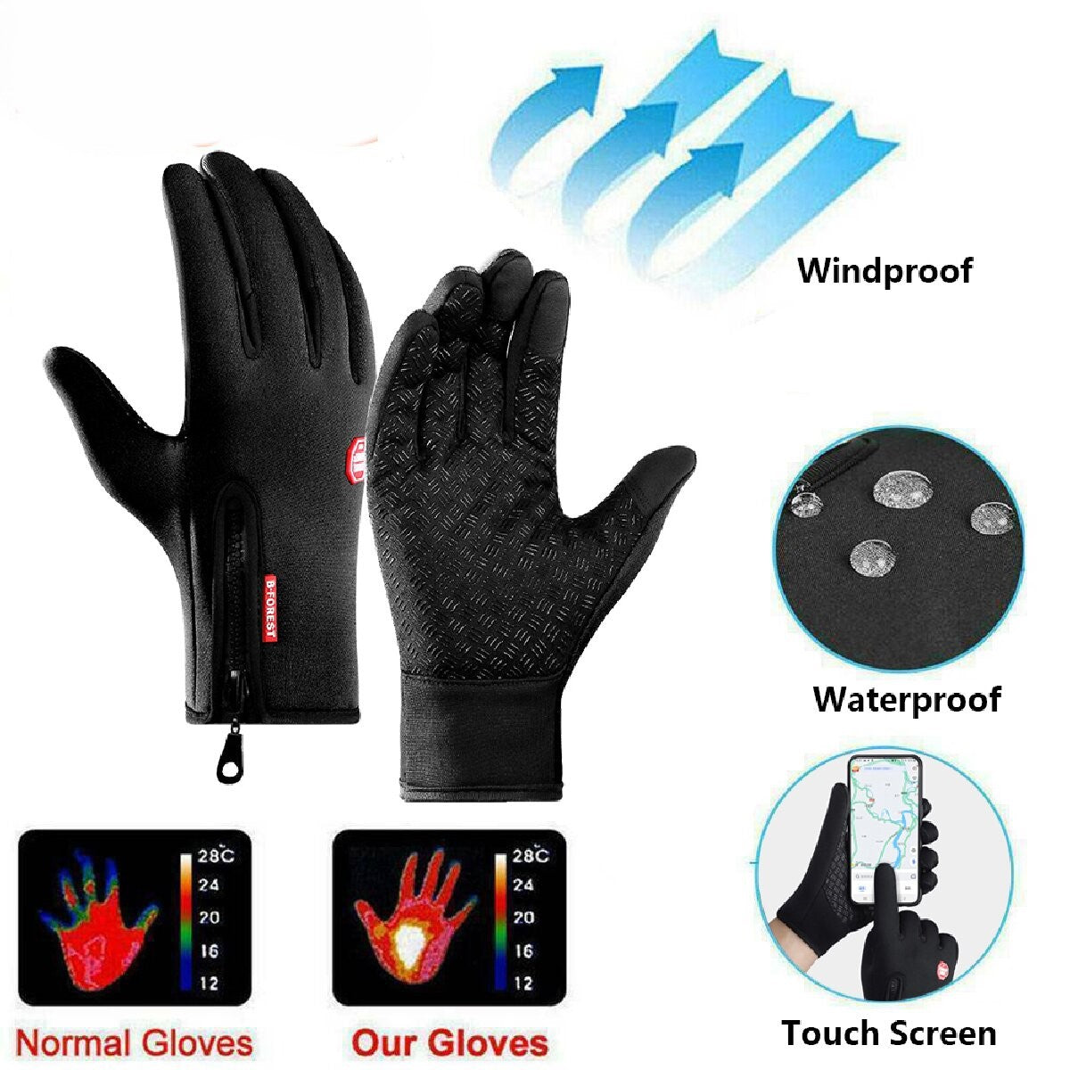 Sylis | Waterproof & Windproof Touchscreen Gloves (Unisex)