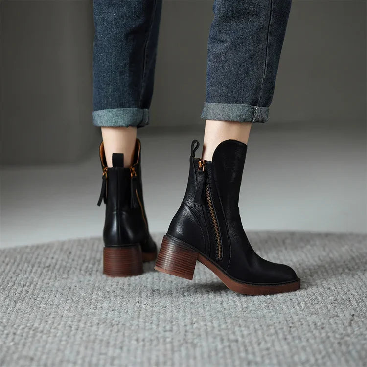 Sylis | Chic Block Heel Ankle Boots