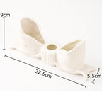 Bowknot-Shaped Ceramic Candle Holder
