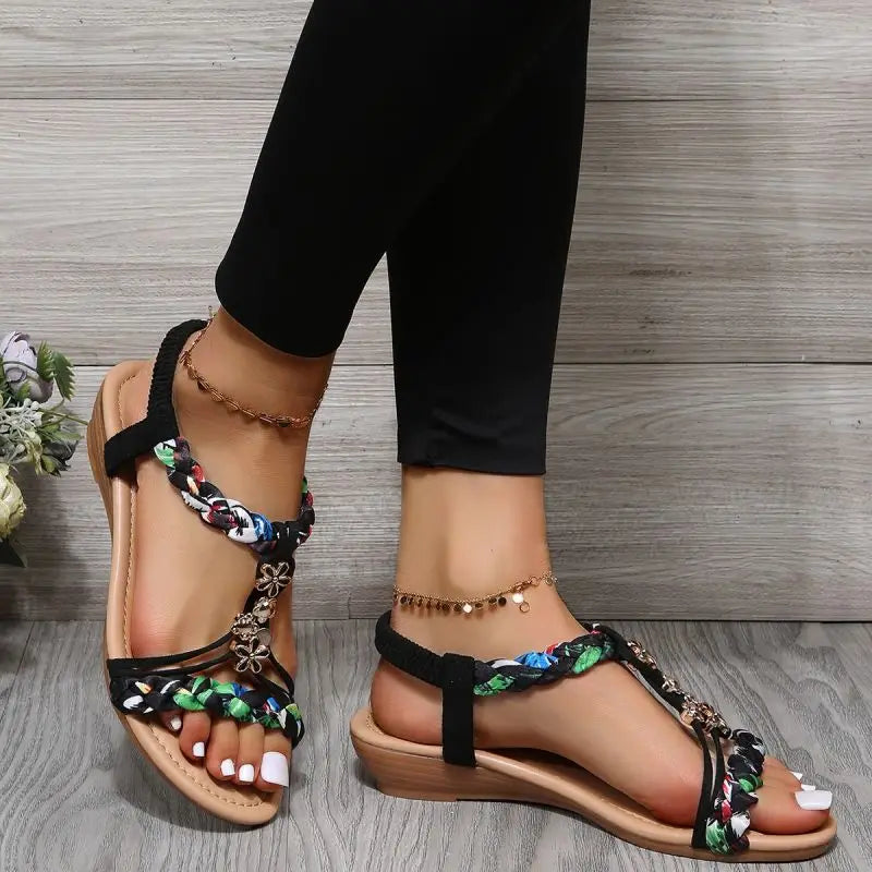 Sylis | Braided Flat Sandals