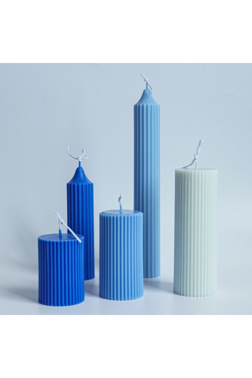 striped column candle shape