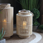Imitation Bamboo LED Candle Lantern
