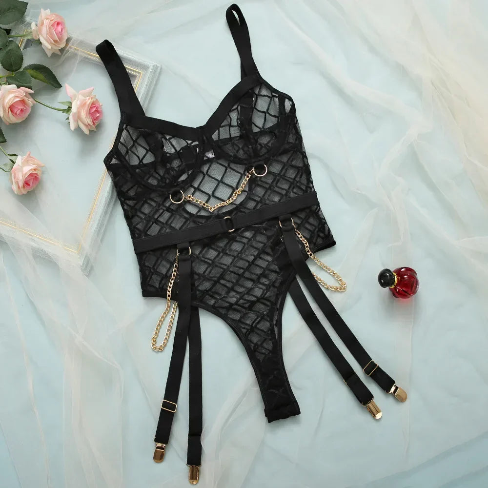 Sylis | Chain Accent Bodysuit Lingerie