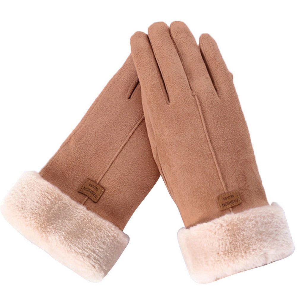 Sylis | Stylish & Warm Furry Winter Gloves for Women