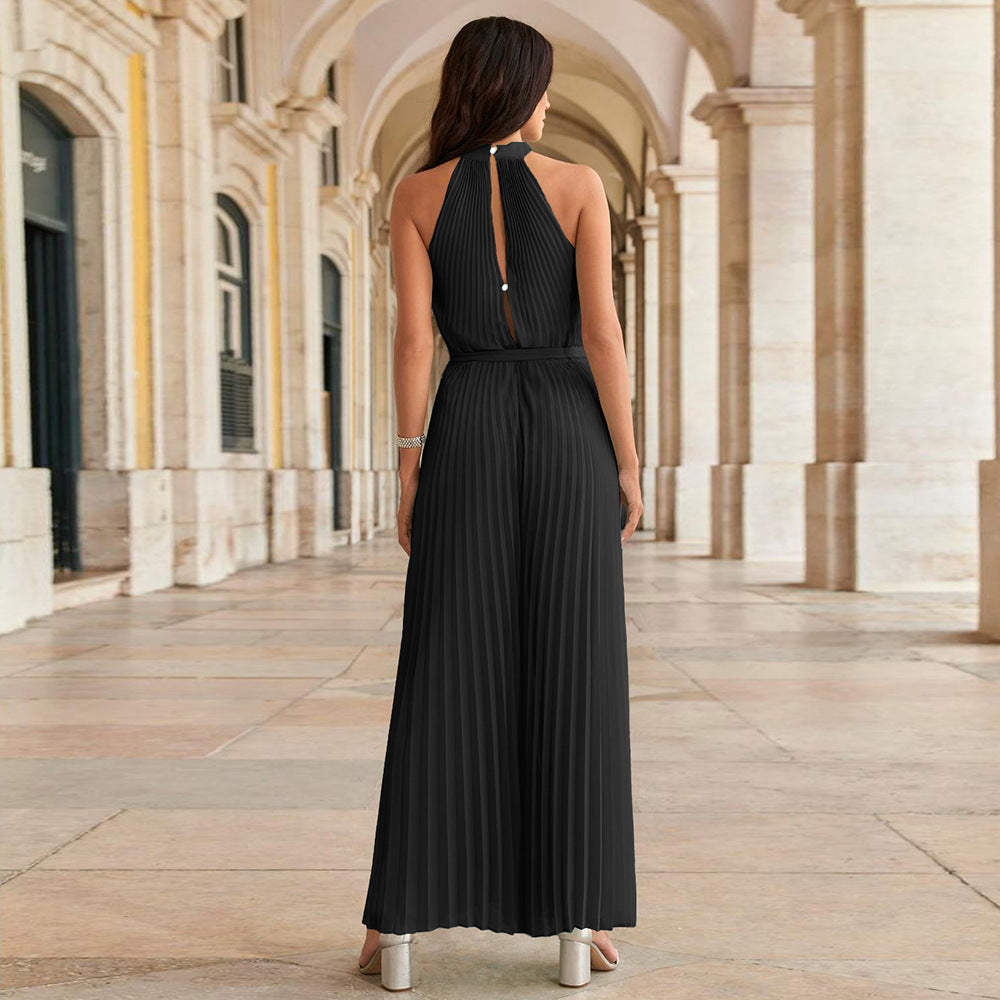 Sylis | Pleated Jumpsuit With Belt