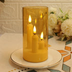 Lunavera | Flameless LED Stick Candle 3-in-1 | With 15 cm Lampshade | Battery-operated & Flickering Light | For Christmas, Wedding & Decor