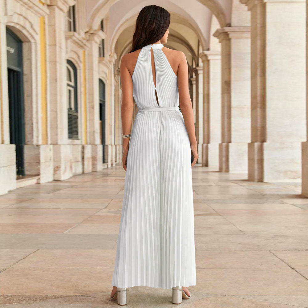 Sylis | Pleated Jumpsuit With Belt