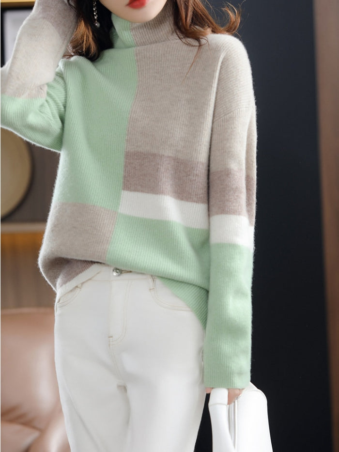 Sylis-Mode | Patterned roll neck sweater