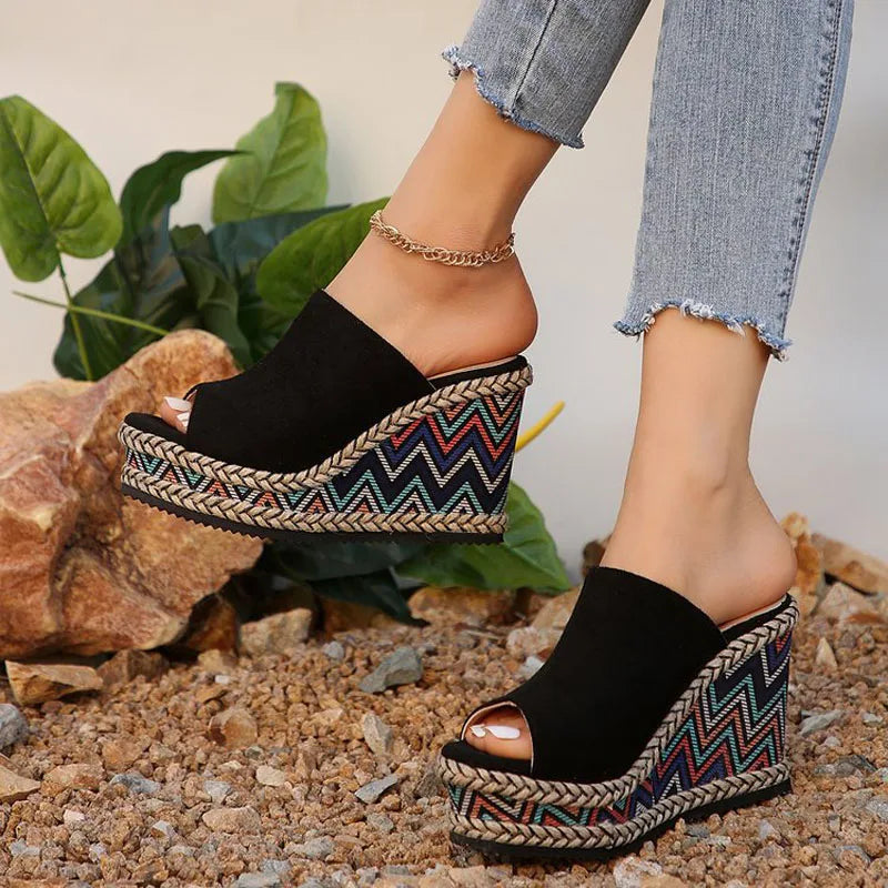 Sylis | Boho Wedge Sandals