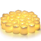 24 Piece Set LED Candles without Flame – Battery Operated, Realistic Flame Appearance, Safe and Decorative for Cozy Evenings