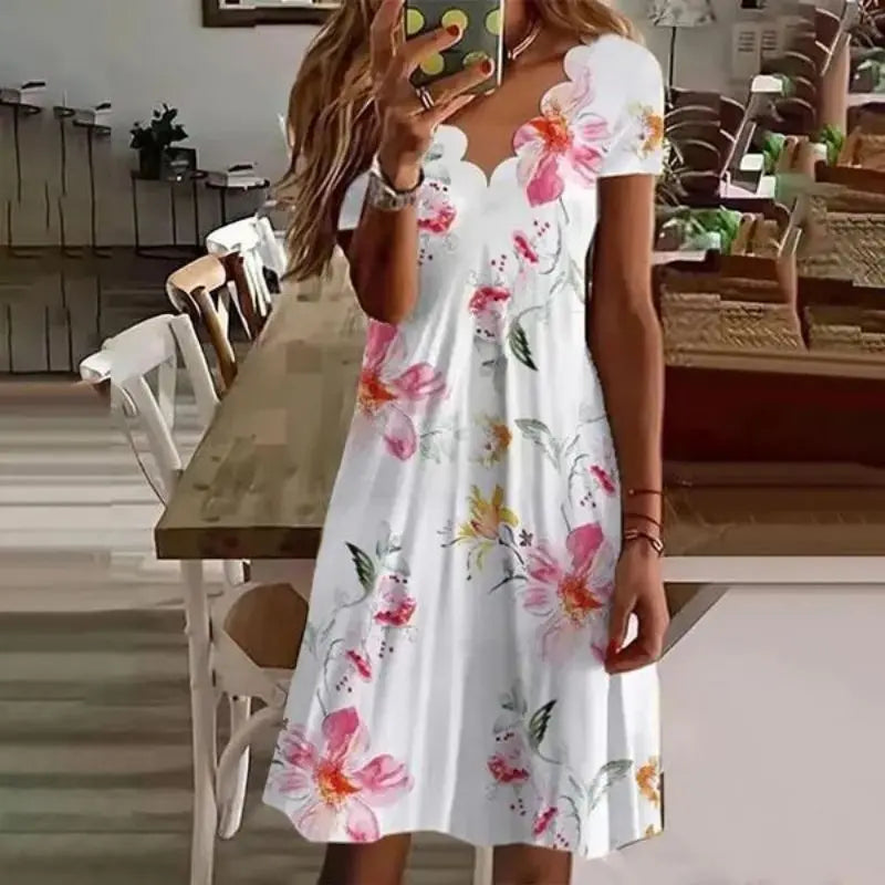 Sylis - Comfy Floral Midi Dresses