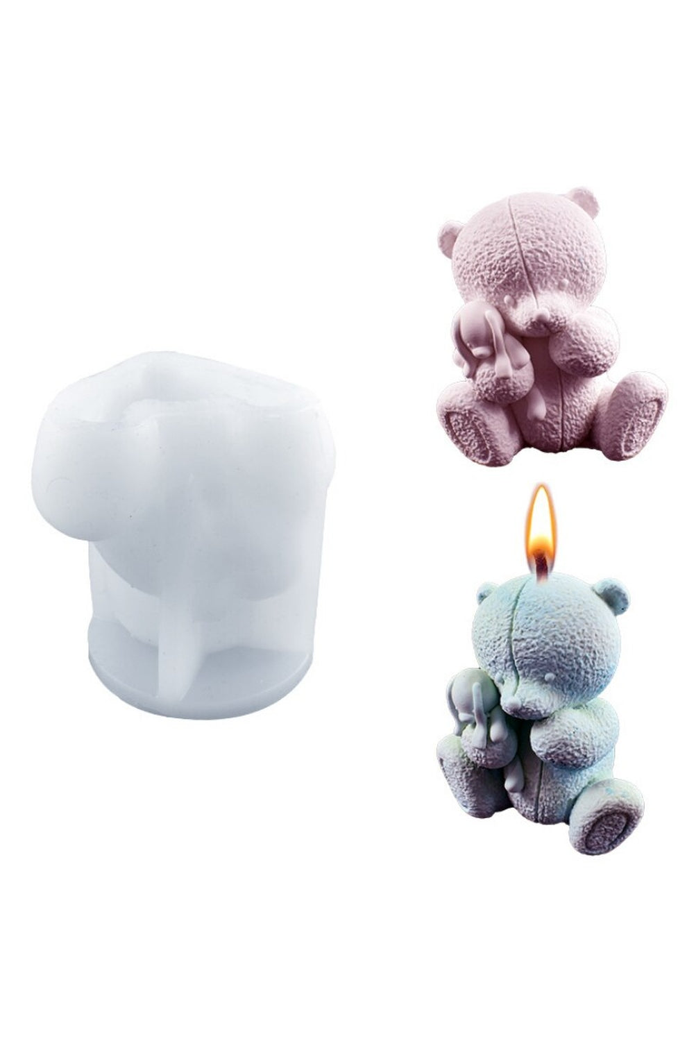 Bear-shaped candle mold