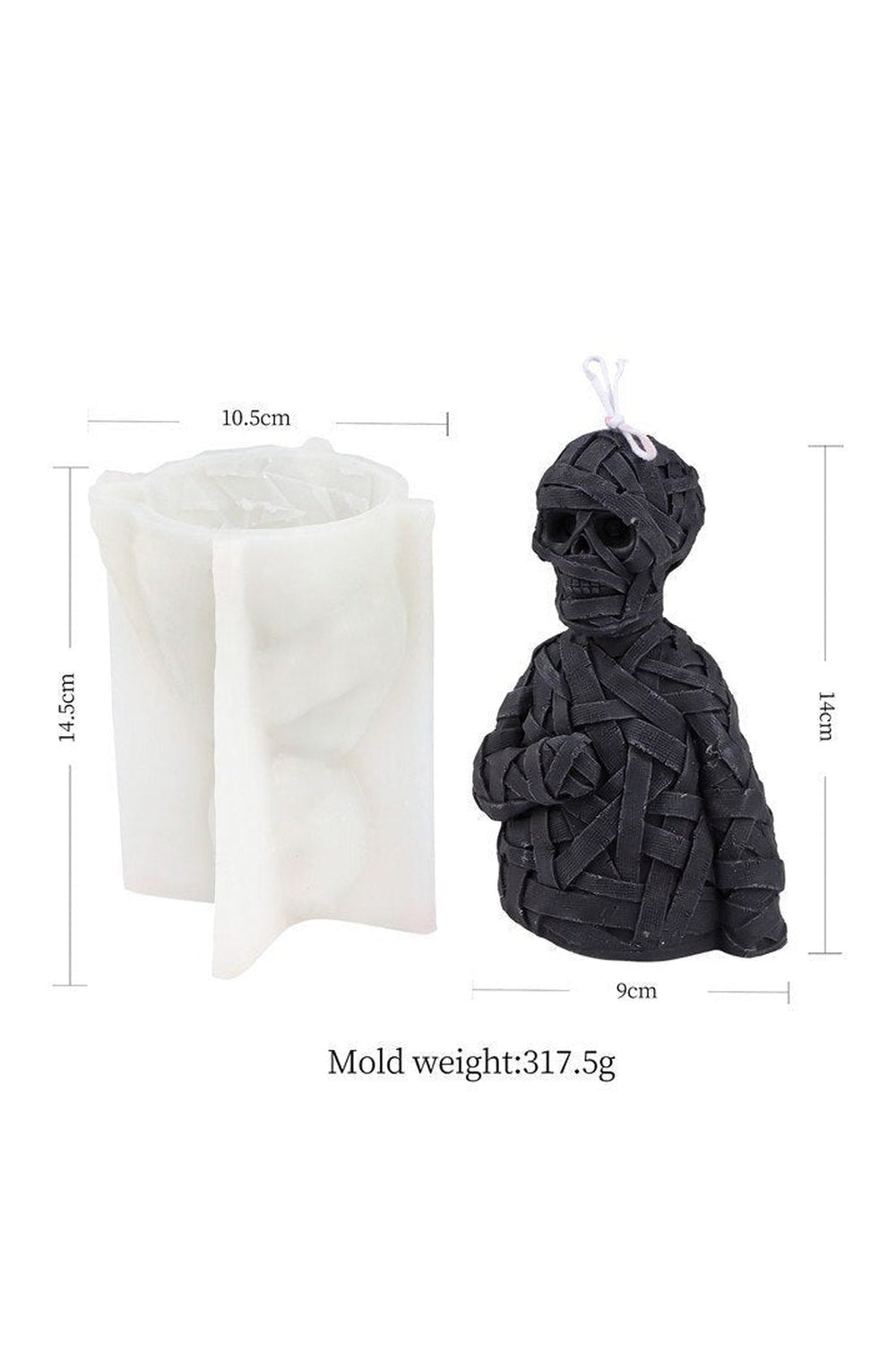 Skull Scary Candle Shape