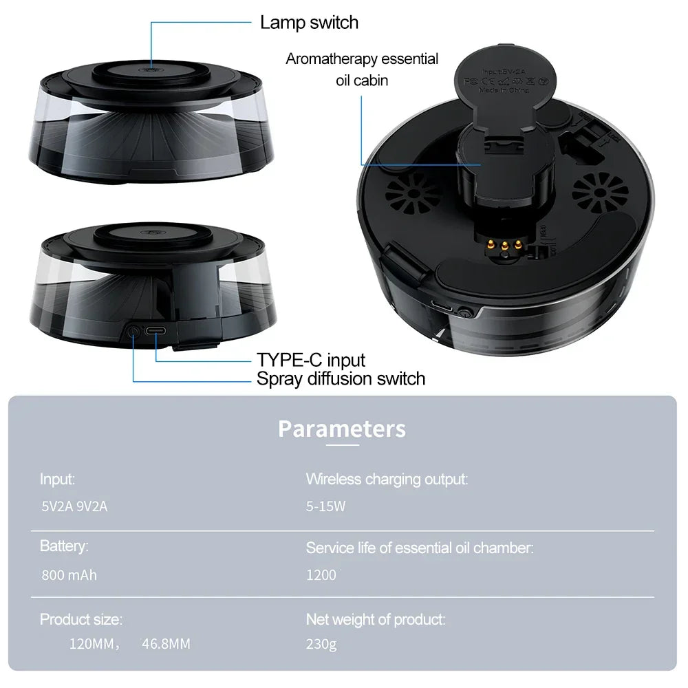 Pure Aromatherapy Diffuser Wireless Charger