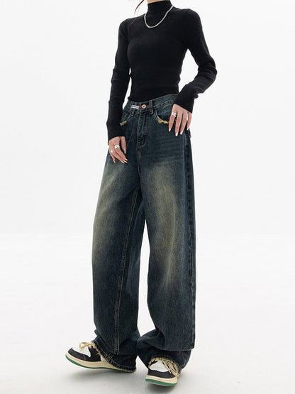 Sylis-Mode - Women's Vintage Baggy Jeans