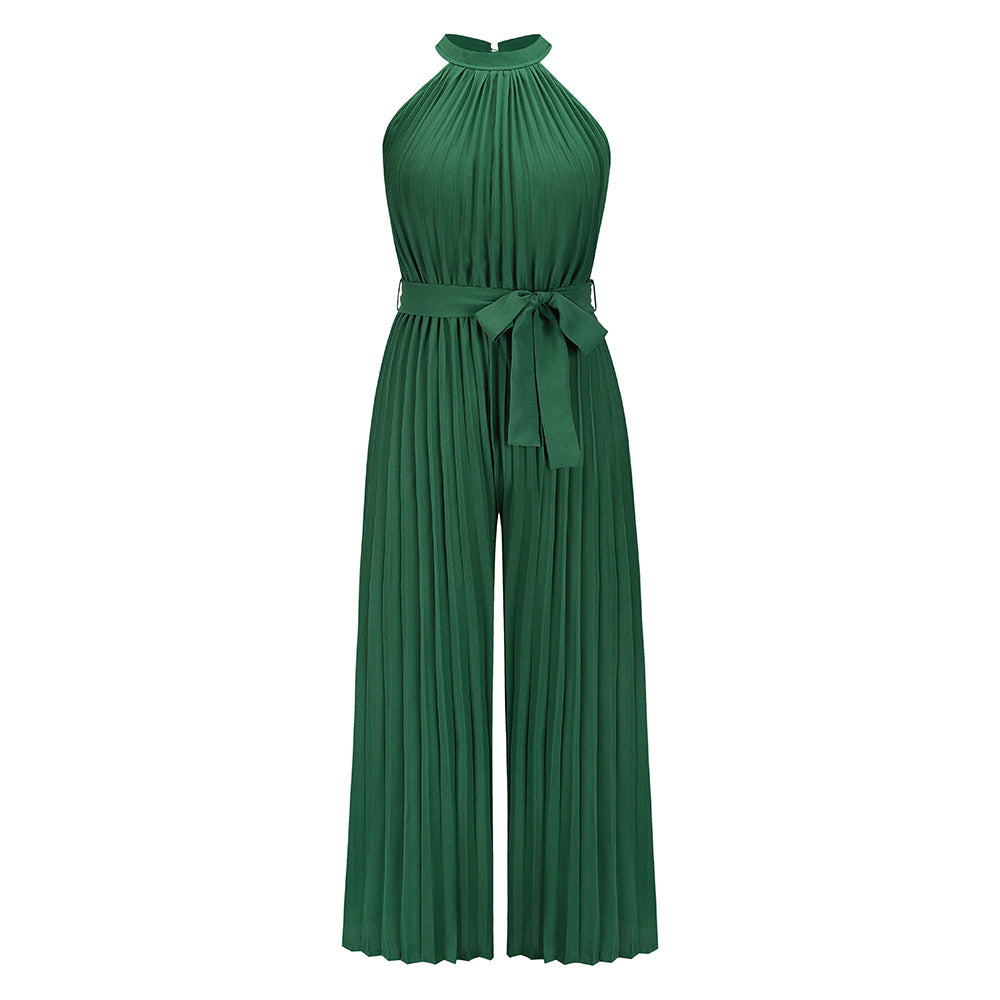 Sylis | Pleated Jumpsuit With Belt