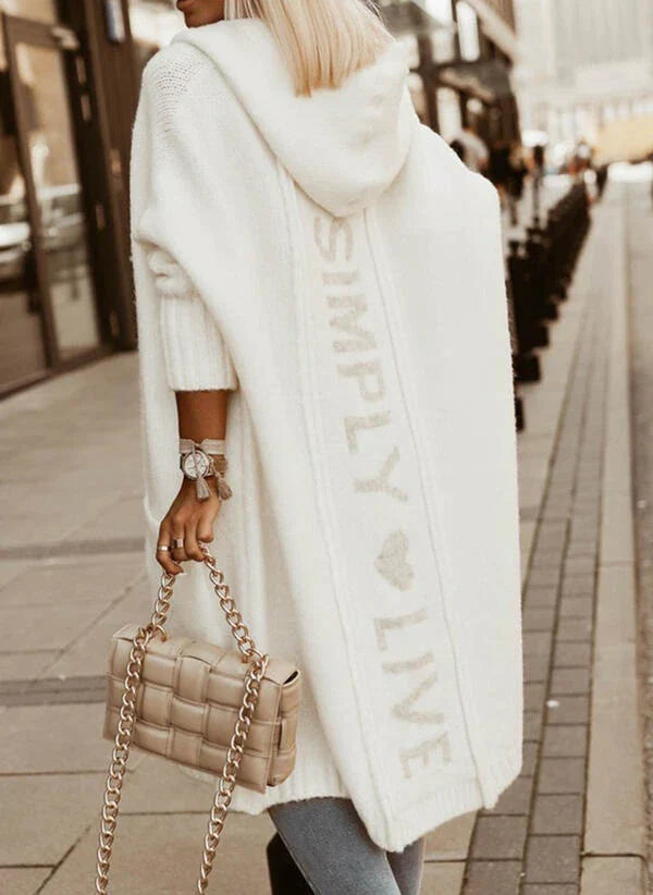 Sylis | Long cardigan with hood