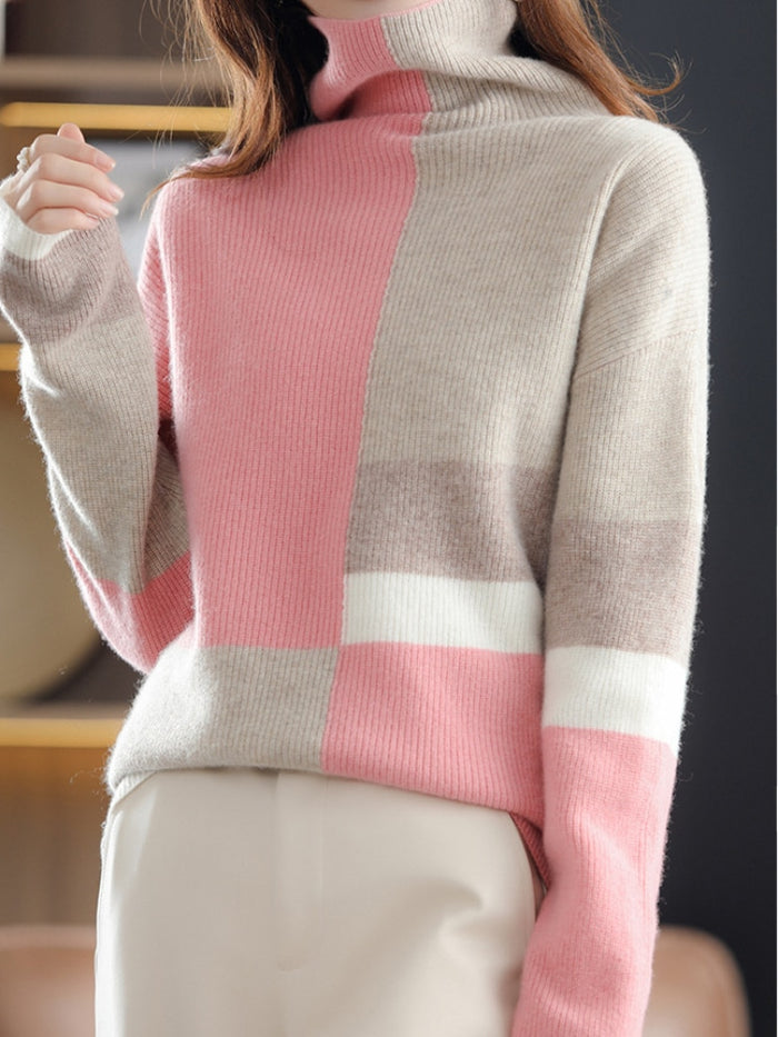 Sylis-Mode | Patterned roll neck sweater