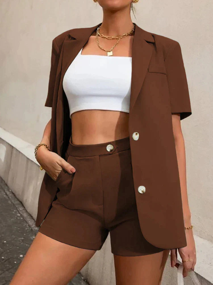 Sylis | Short Sleeve Blazer And Shorts