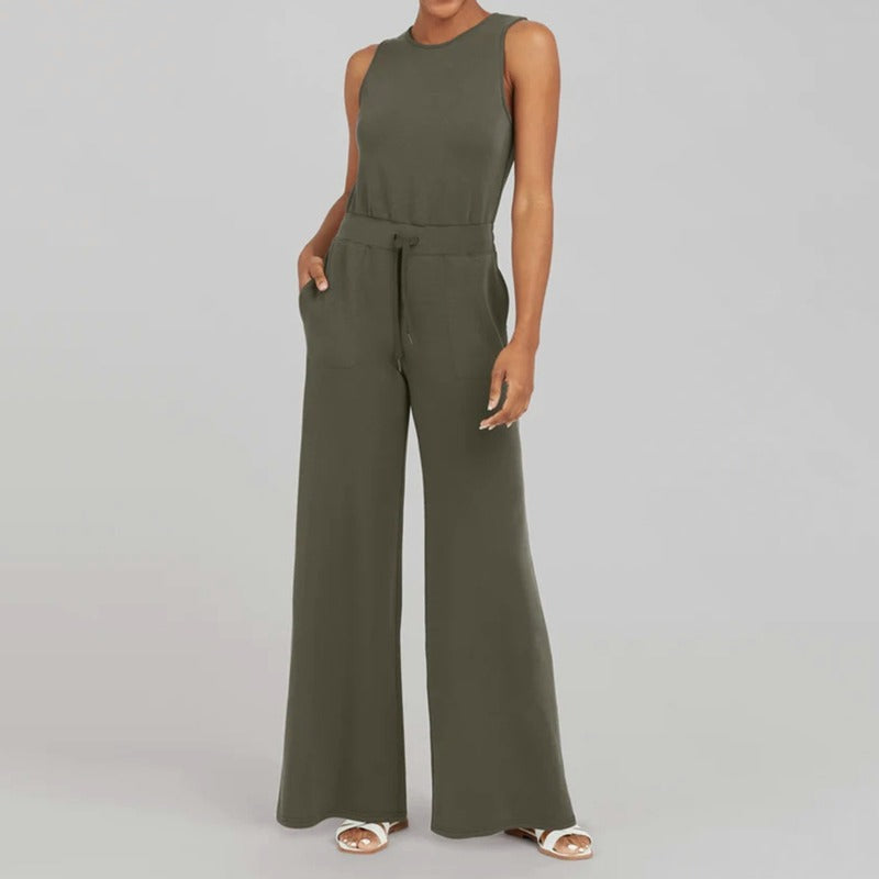 Sylis | Air Essentials Sleeveless Plain Jumpsuit