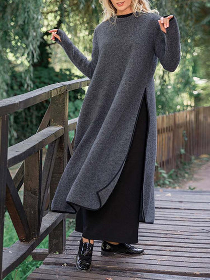 Sylis | Long casual split midi dress