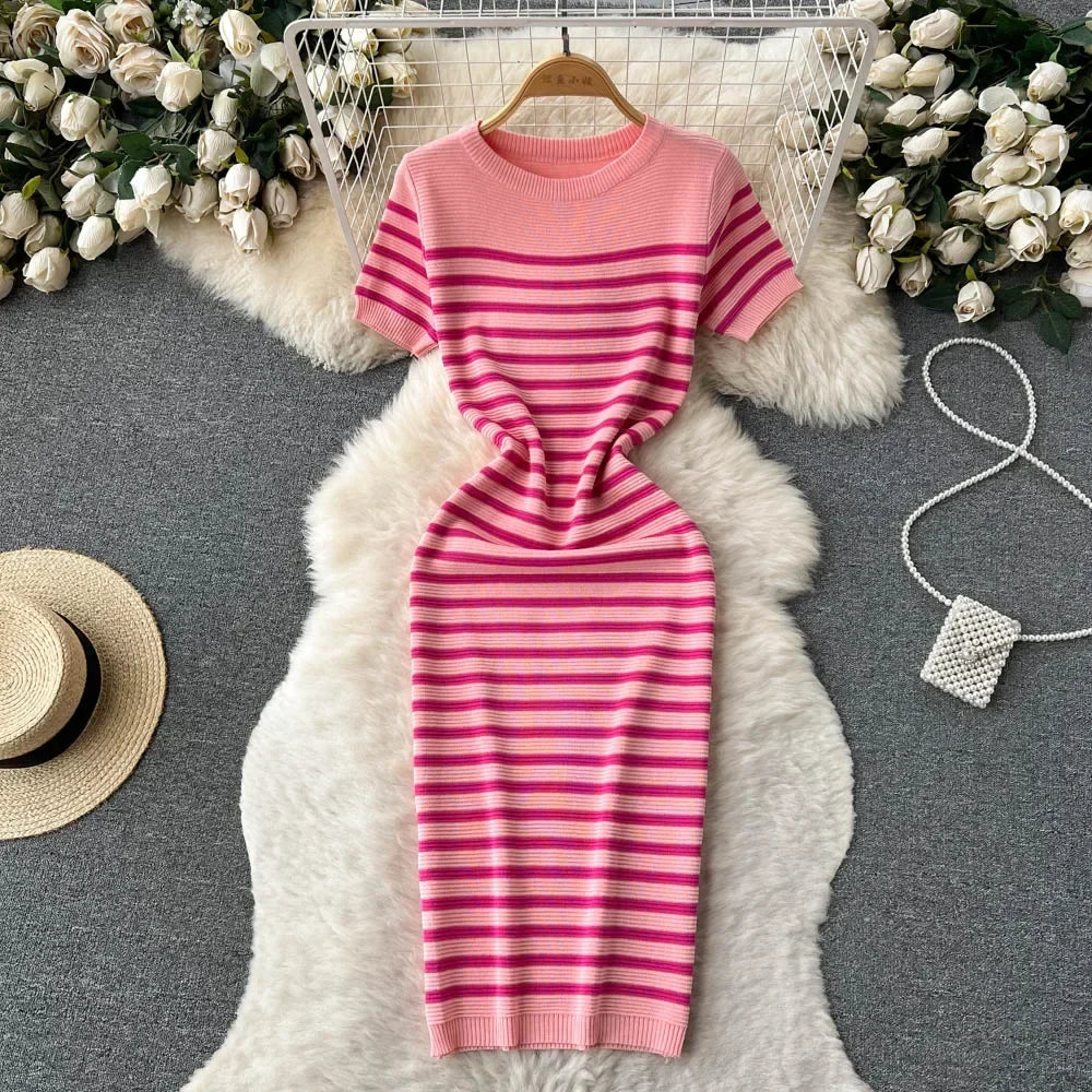 Sylis | Knitted Striped Beach Dress