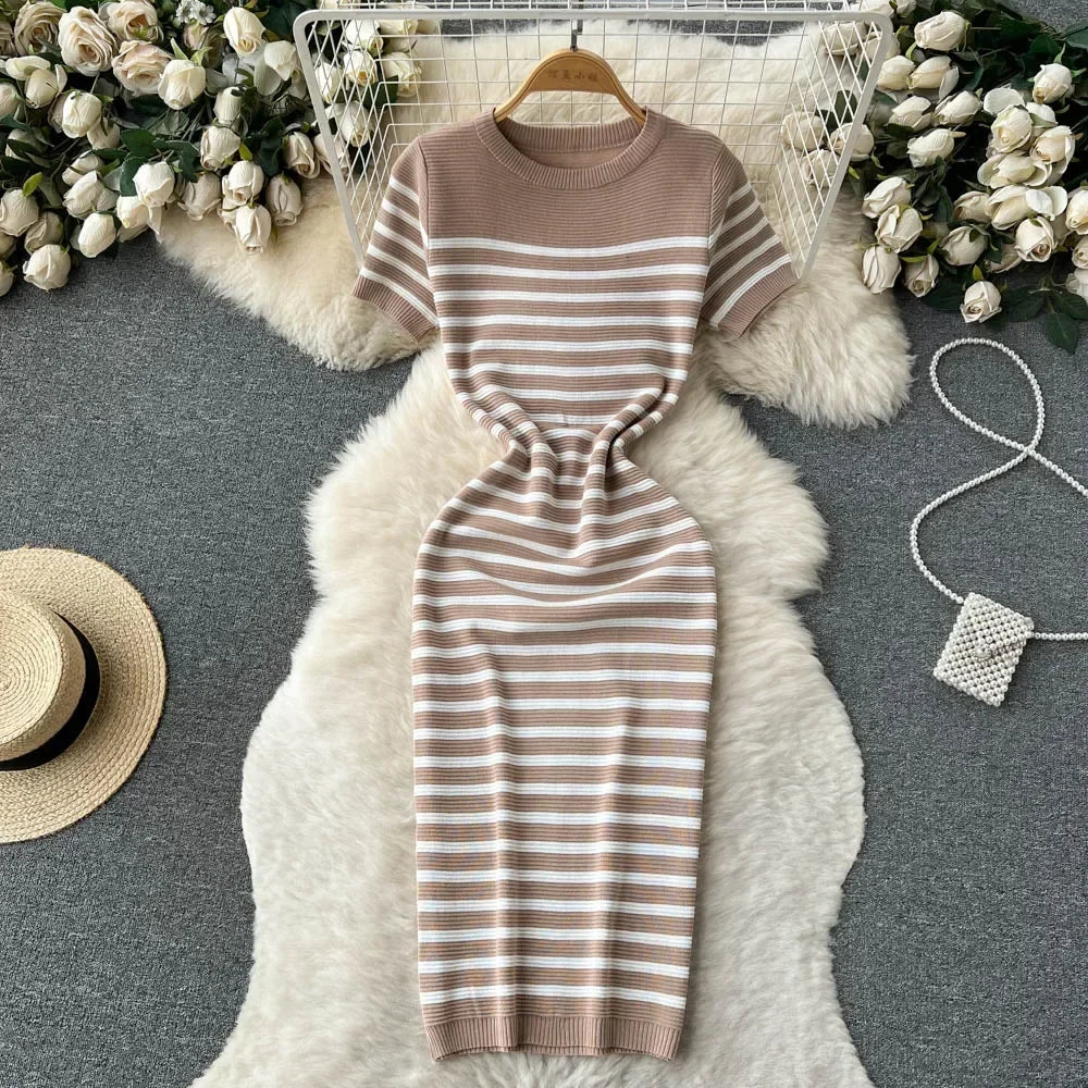 Sylis | Knitted Striped Beach Dress