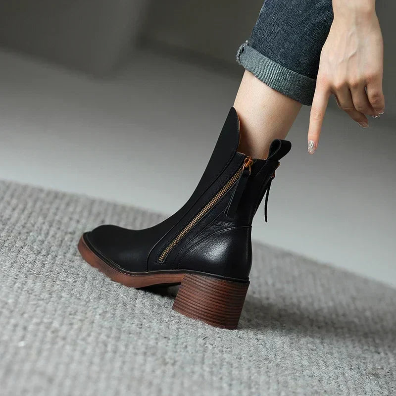 Sylis | Chic Block Heel Ankle Boots