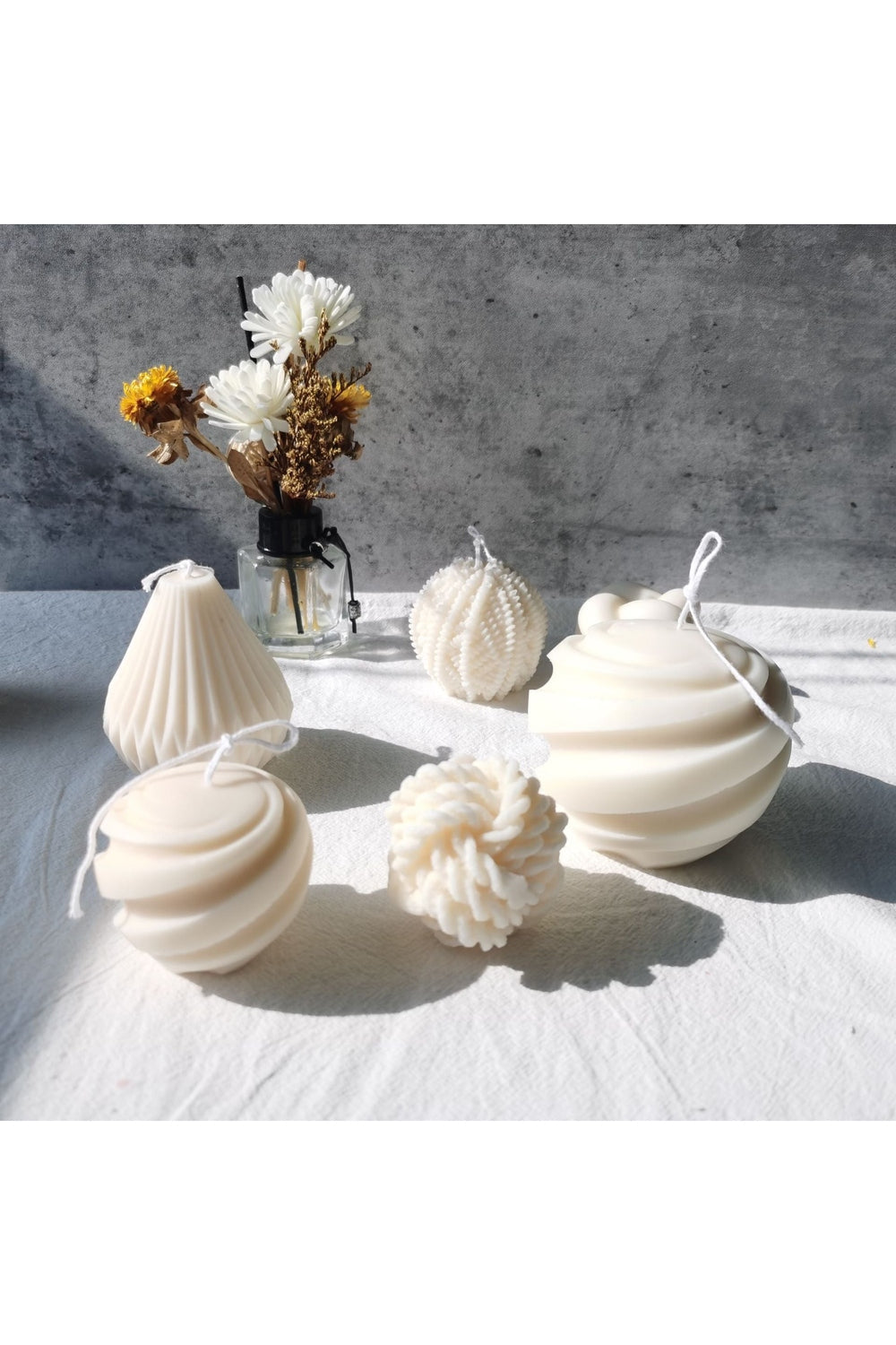 geometric candle shape