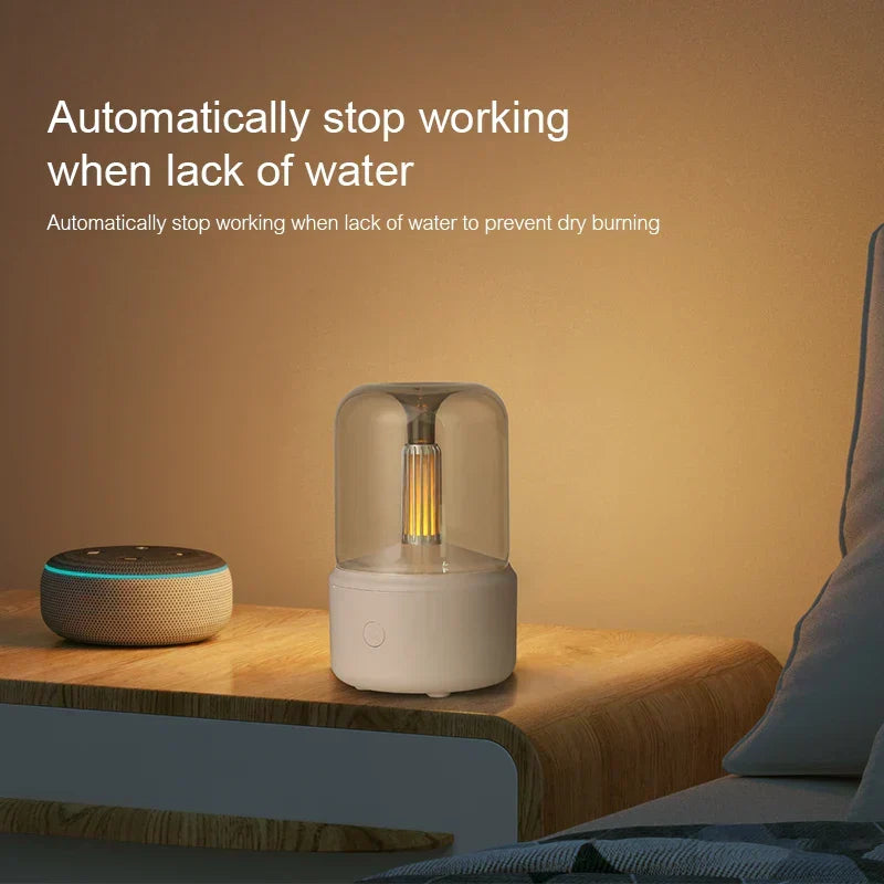 Retro Aroma Diffuser with Night Light - USB Essential Oil Air Humidifier for Home and Office