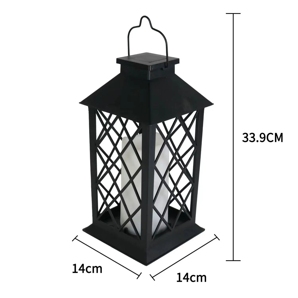 Vintage Outdoor Solar Candle Lantern
