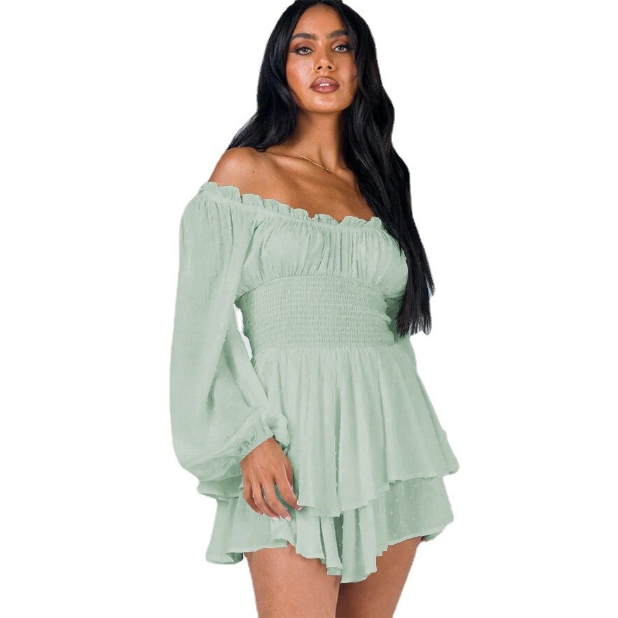 Sylis | Ruffle shoulder dress
