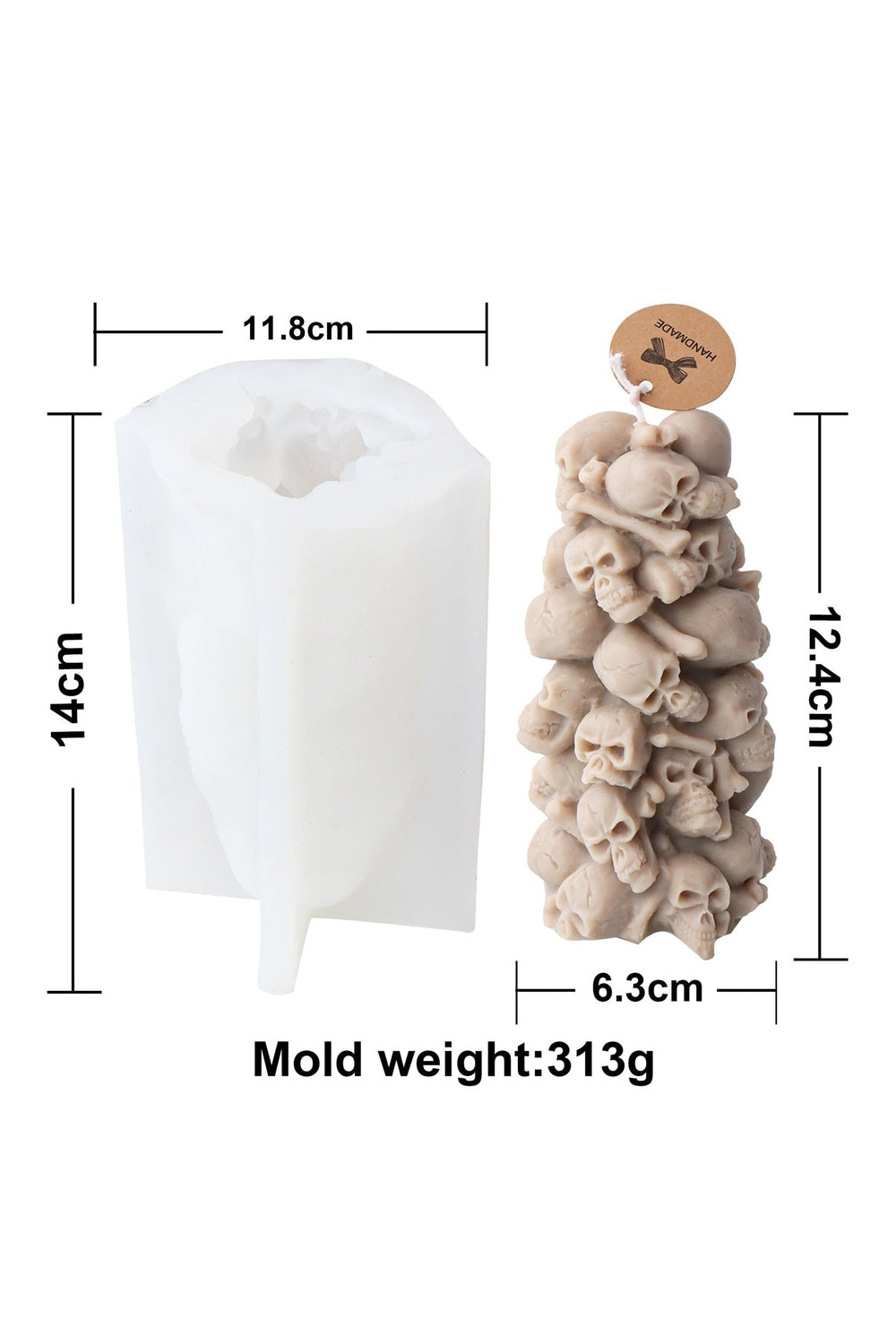 Skeleton Tower Candle Shape