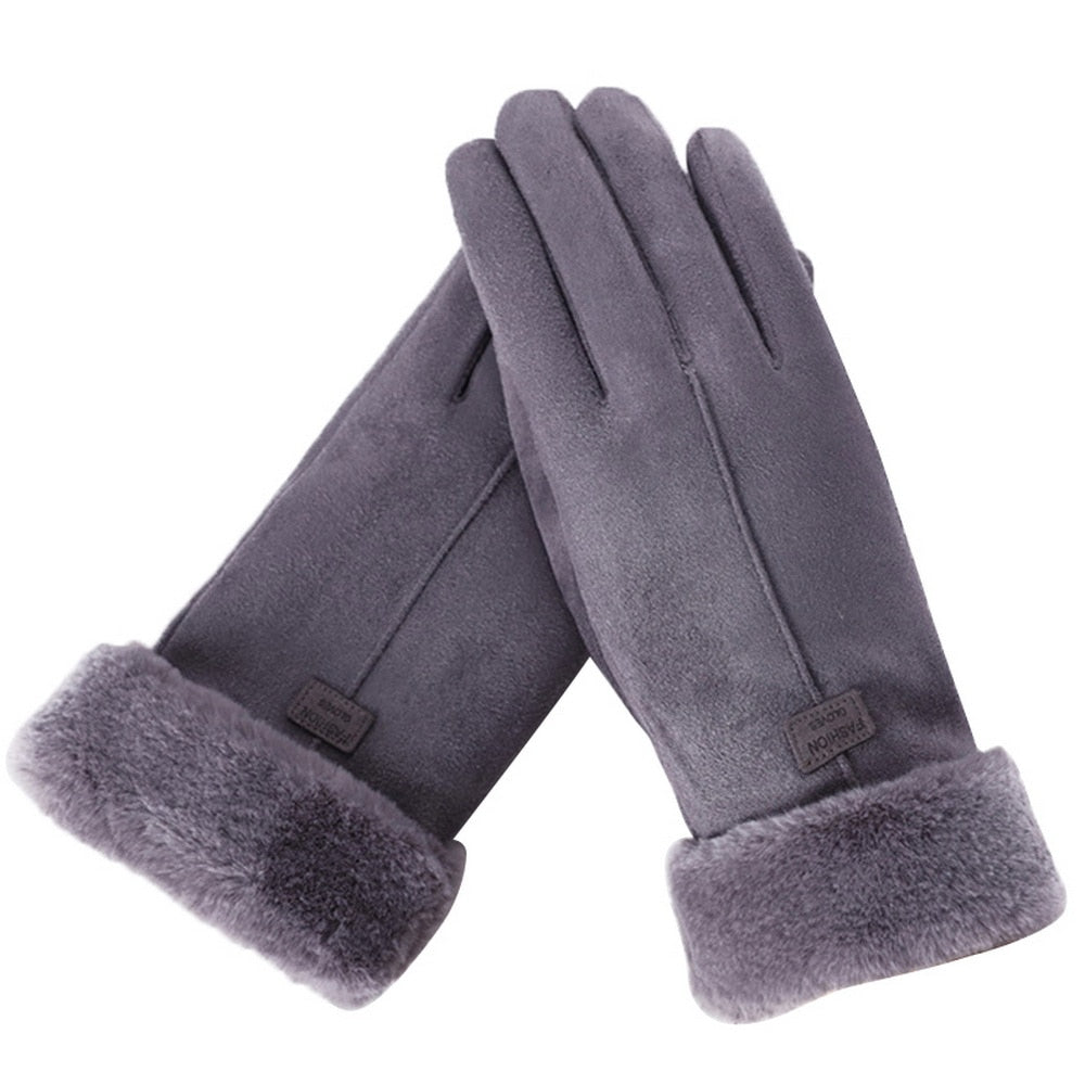 Sylis | Stylish & Warm Furry Winter Gloves for Women