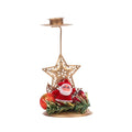 Candle Holder LumiNoel | Golden Christmas Candle Holder Made of Iron | Snowflake, Star, Tree & Reindeer | Table Decoration for Christmas & New Year