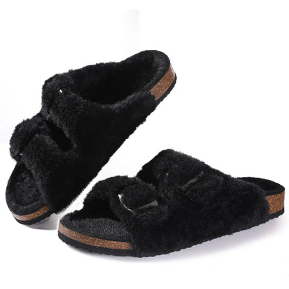Sylis-Mode - Chic Winter-Plush-Faux Fur Shoes for Women